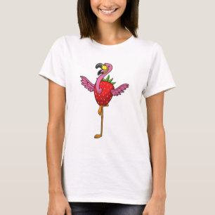 Camiseta Flamingo com morango