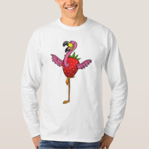 Camiseta Flamingo com morango