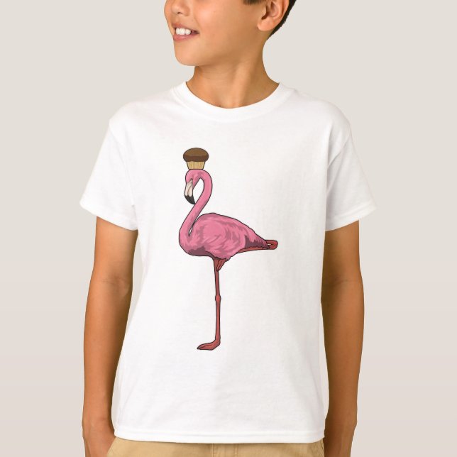 Camiseta Flamingo com Muffin (Frente)