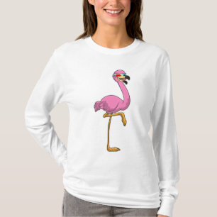 Camiseta Flamingo com Óculos