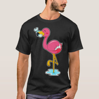 Camiseta Flamingo com Peixe