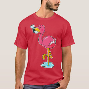 Camiseta Flamingo Com Peixe