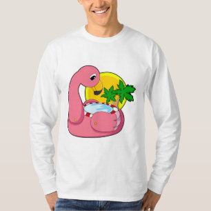 Camiseta Flamingo com Piscina