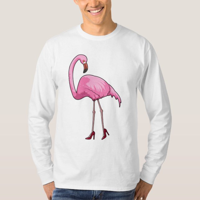 Camiseta Flamingo com salto alto (Frente)