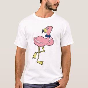 Camiseta Flamingo como cavalheiro com Tie