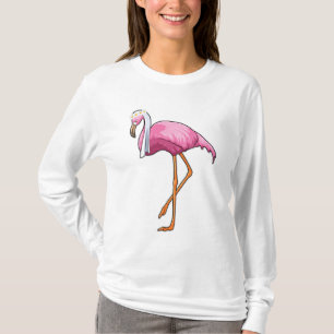 Camiseta Flamingo como Noiva com Véu