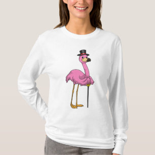 Camiseta Flamingo como pensionista com bengalê