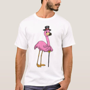 Camiseta Flamingo como pensionista com bengalê