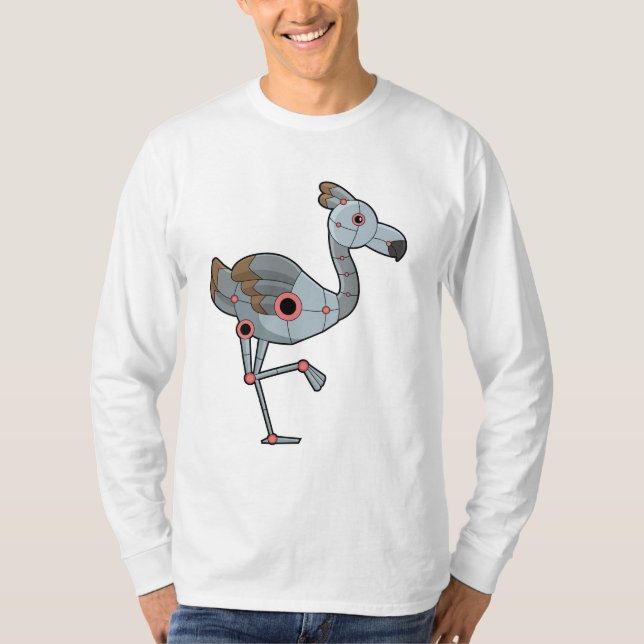 Camiseta Flamingo como Robô (Frente)