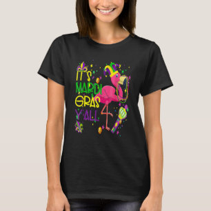Camiseta Flamingo Contas Festival de Nova Orleans É Mardi G