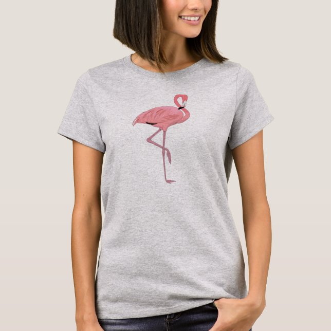 Camiseta Flamingo cor-de-rosa (Frente)