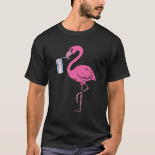 Camiseta Flamingo, cor-de-rosa, Transgênero Sinalizador Tra