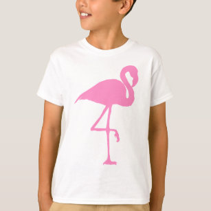 Camiseta Flamingo cor-de-rosa tropical da silhueta