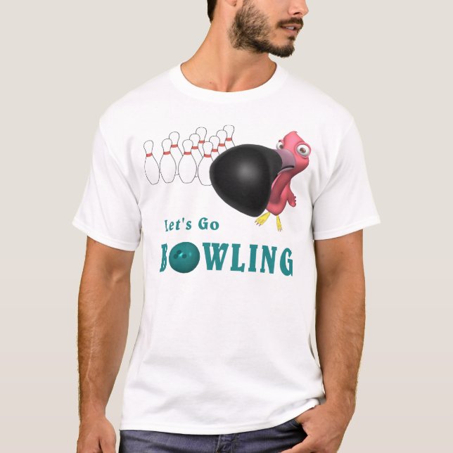 Camiseta Flamingo da boliche (Frente)