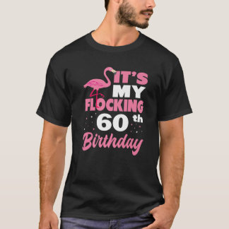Camiseta Flamingo De Festa de aniversário 60Th