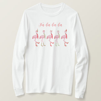 Camiseta flamingo de Natal