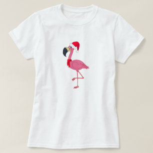 Camiseta Flamingo de Natal