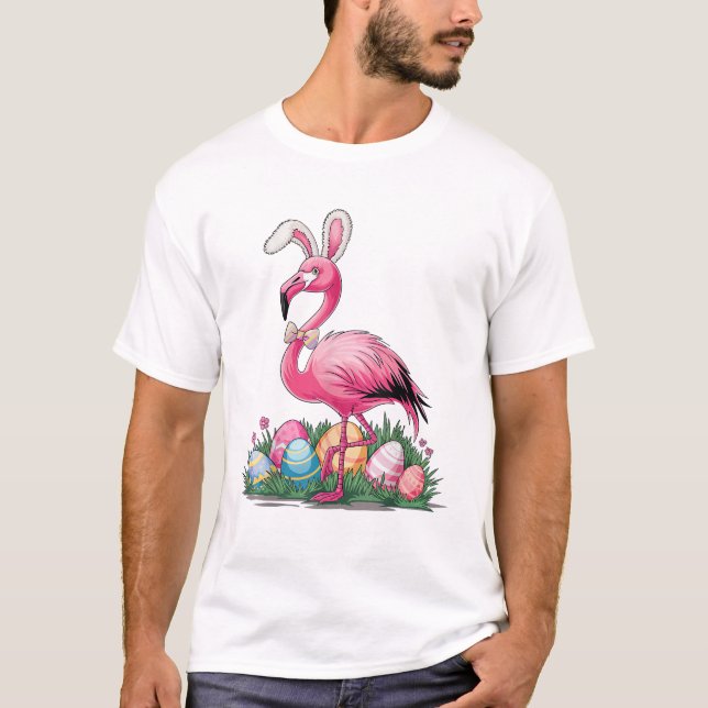 Camiseta Flamingo de Páscoa (Frente)
