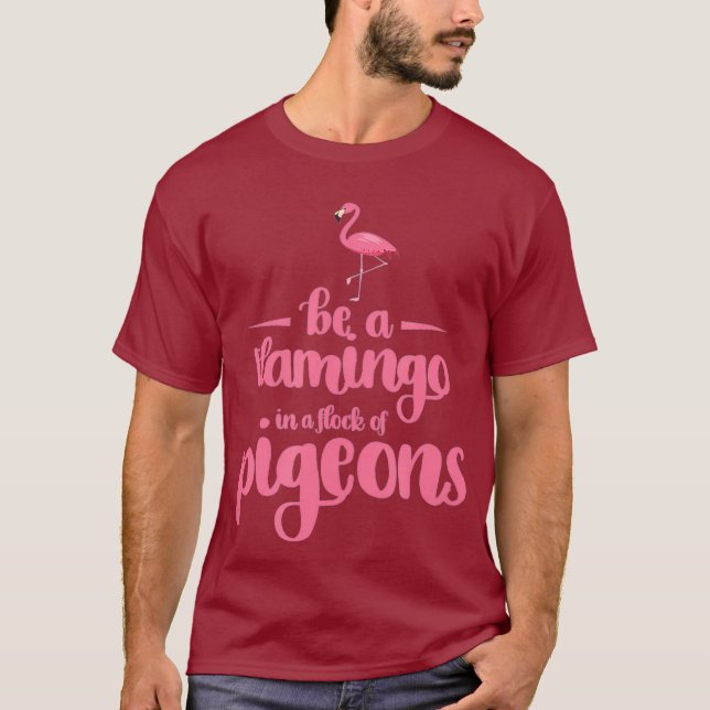 Camiseta Flamingo Design Ser Flamingo Num Bando De (Frente)