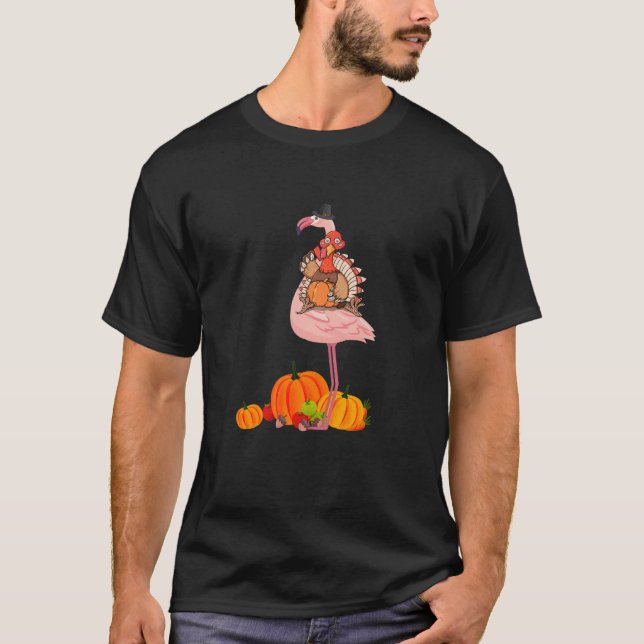 Camiseta Flamingo, Dia de Ação de Graças (Frente)