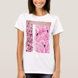 Camiseta Flamingo Diamantes Rosa Estimulantes