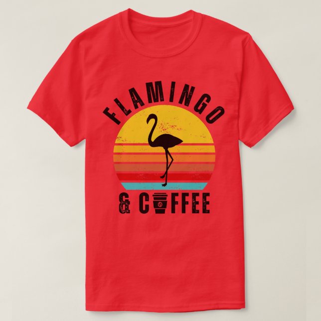 Camiseta Flamingo e Café 10 (Frente do Design)