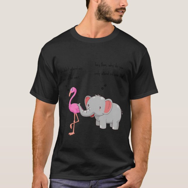 CAMISETA FLAMINGO E ELEFANTE (Frente)