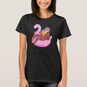Camiseta Flamingo E Sloth Chillin É Minha Especialidade
