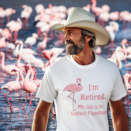 Camiseta Flamingo Engraçado de Aposentadoria de Jardim