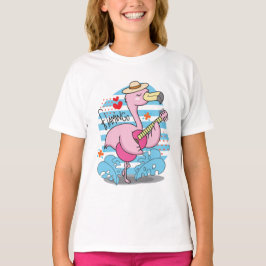 Camiseta Flamingo Engraçado Garota