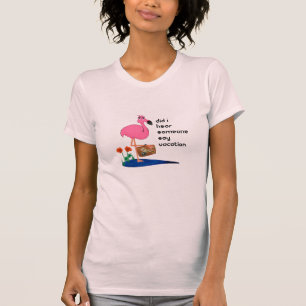Camiseta Flamingo engraçado no t-shirt das férias