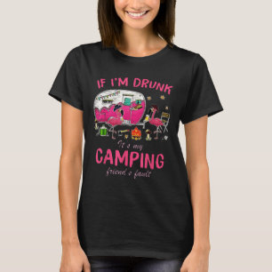 Camiseta Flamingo Engraçado Se Estou Bêbado É Culpa Dos Meu