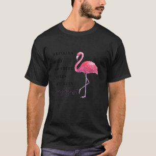 Camiseta Flamingo Engraçado Só Vai Onde Sorrisos Têm