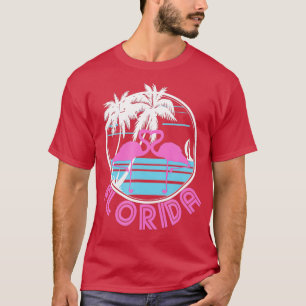 Camiseta Flamingo Flamingo Heart80s Retro Vintage Style