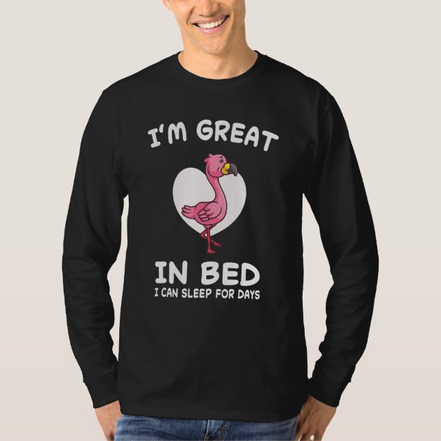 Camiseta Flamingo Flamingos Dorme Dormindo Dormindo Noite d (Frente)