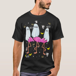 Camiseta Flamingo Ghost Boo Scareen Halloween Animal Bird L