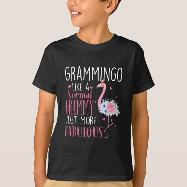 Camiseta Flamingo Grammingo Como Um Grammy Normal Engraçado (Frente)