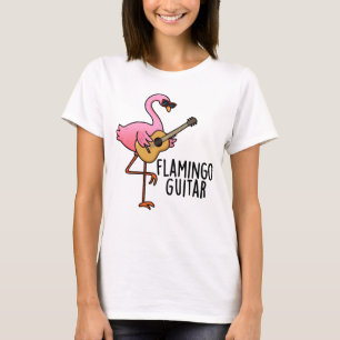 Camiseta Flamingo Guitar Música Encantada