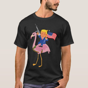 Camiseta Flamingo Gun Merica 2020 Eleição Republicana da Ma