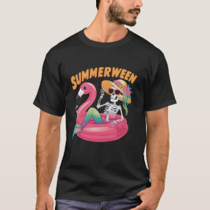 Camiseta Flamingo Halloween Spooky Wading Bird Trick