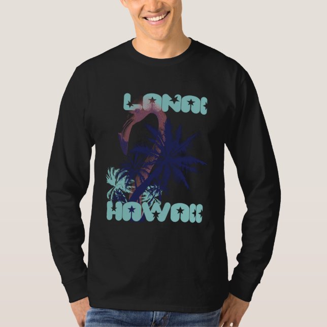 Camiseta Flamingo Hawaii Lanai Palm trees Vacation Ocean (Frente)
