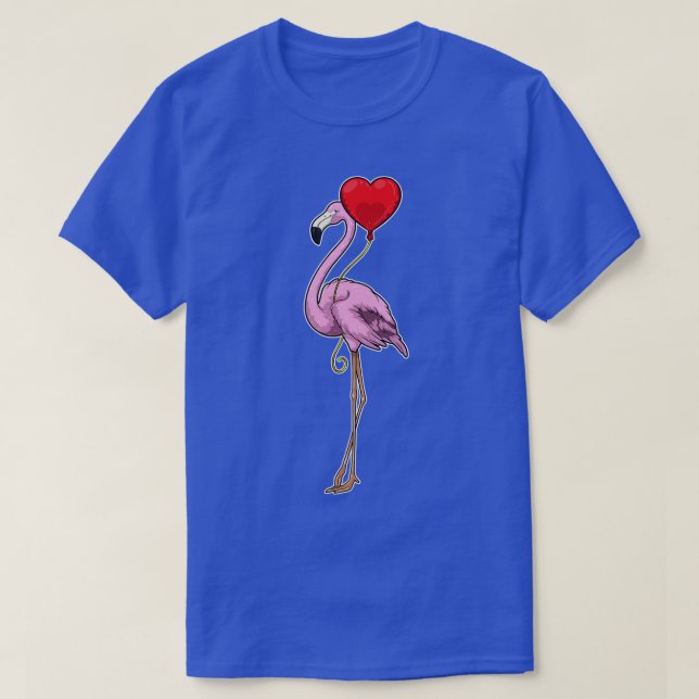 Camiseta Flamingo Heart Balloon (Frente do Design)