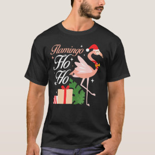 Camiseta Flamingo Ho Ho Engraçado Mãe Natal
