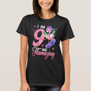 Camiseta Flamingo I Am 9 E Flincrível 9º Aniversário Flamin