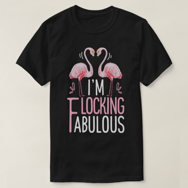 Camiseta Flamingo Im Trancando Um Amor De Pássaro Rosa Fabu (Frente do Design)