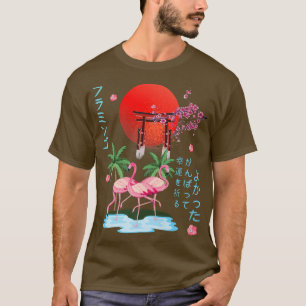 Camiseta Flamingo Japonês Anime Otaku Lover Coconut & Saku