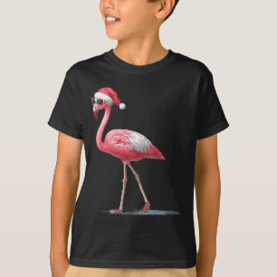 Camiseta Flamingo Legal Incrível Com Chapéu De Natal E Ócul