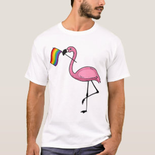Camiseta Flamingo LGBT Sinalizador Arte Legal Direitos dos