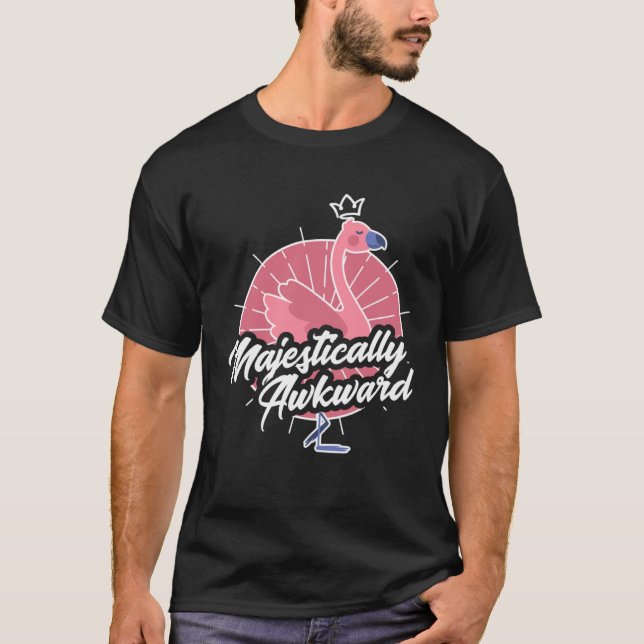 Camiseta Flamingo majestoso estranho (Frente)