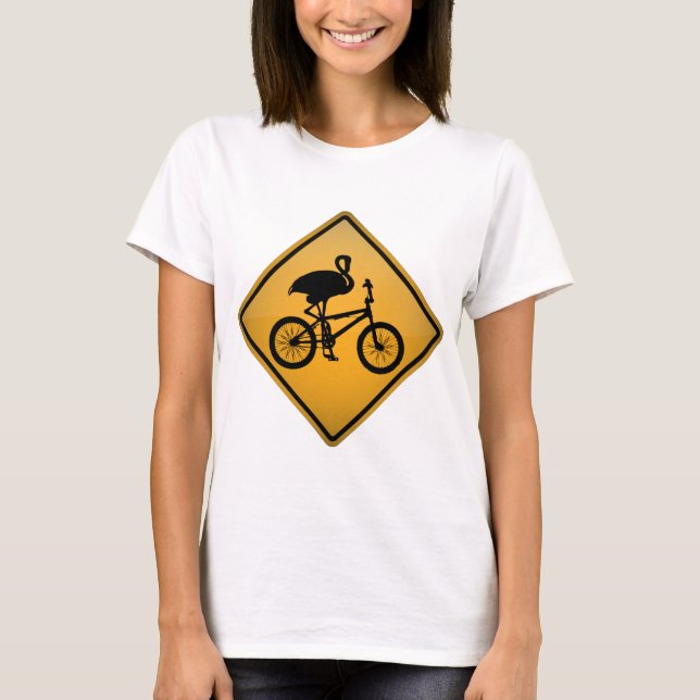 Camiseta Flamingo na bicicleta (Frente)